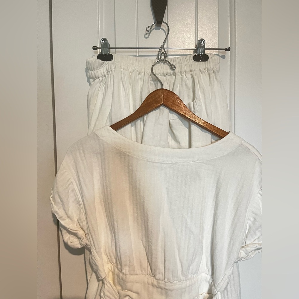 Free People White  Effortless bohemian two-piece set - Harem  Pants - Picture 5 of 8